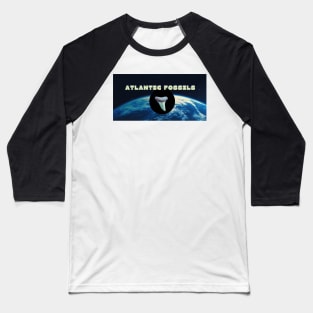 Earth's Black Hole Nautical Light Blue Atlantic Fossils Shark Tooth Print Baseball T-Shirt